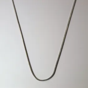 Glam Day Opulent Look 14k White Gold Snake Chain | 16" |