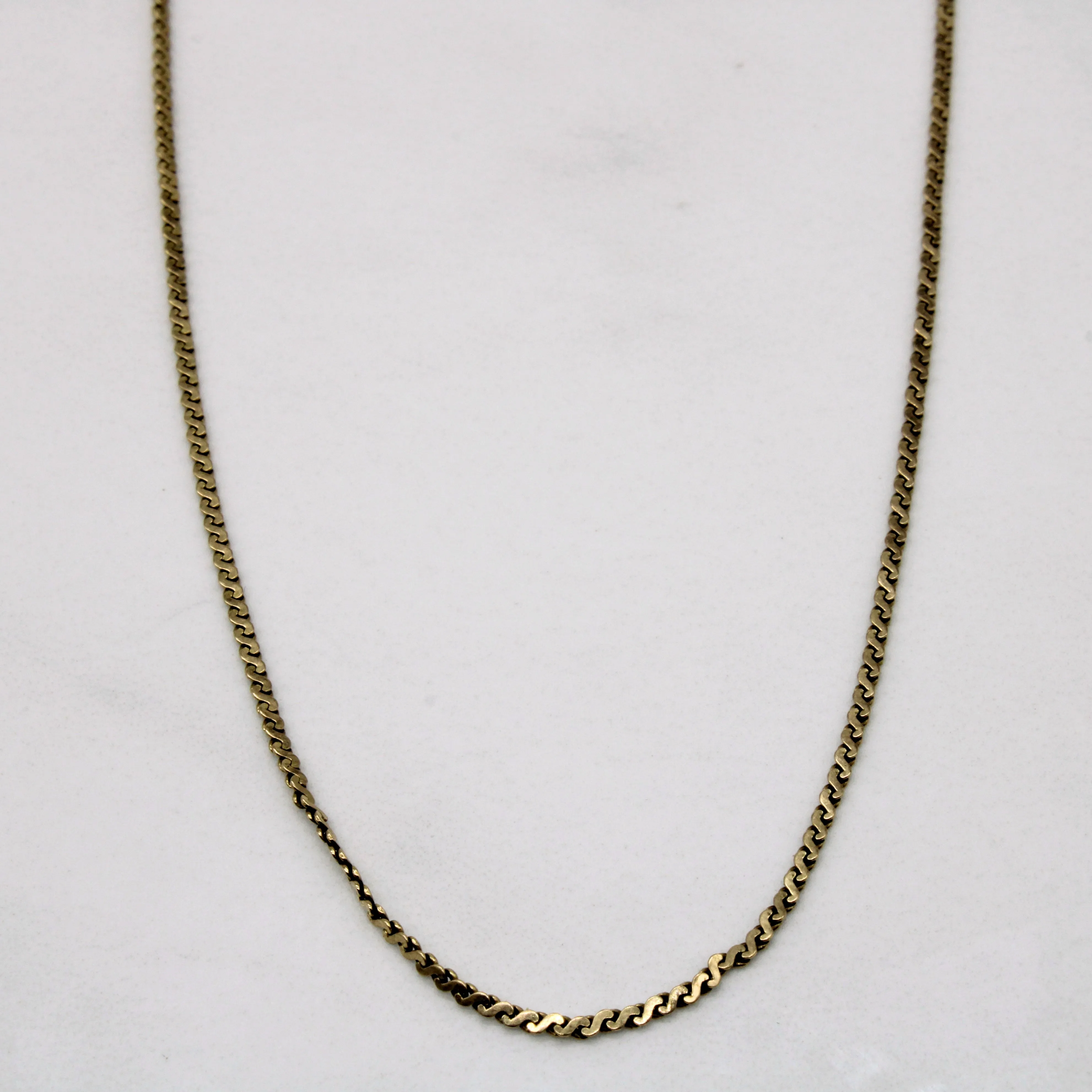 Elegant Vibe 10k Yellow Gold S Link Chain | 17" |
