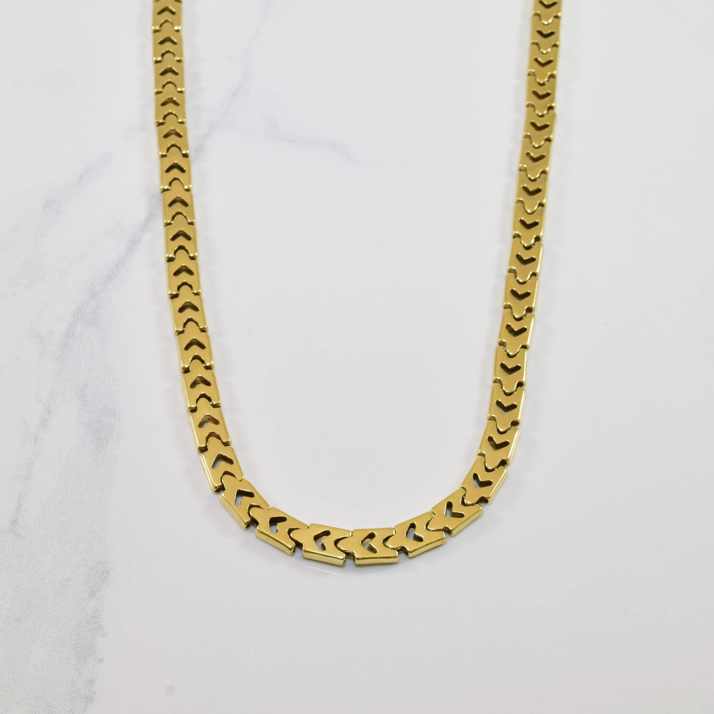 14k Yellow Gold Fancy Link Chain | 16" | Soft feature