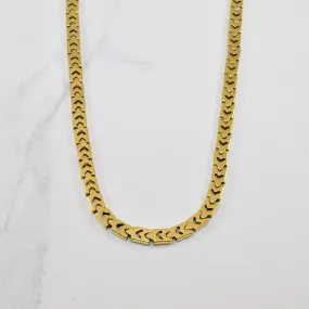 14k Yellow Gold Fancy Link Chain | 16" | Soft feature