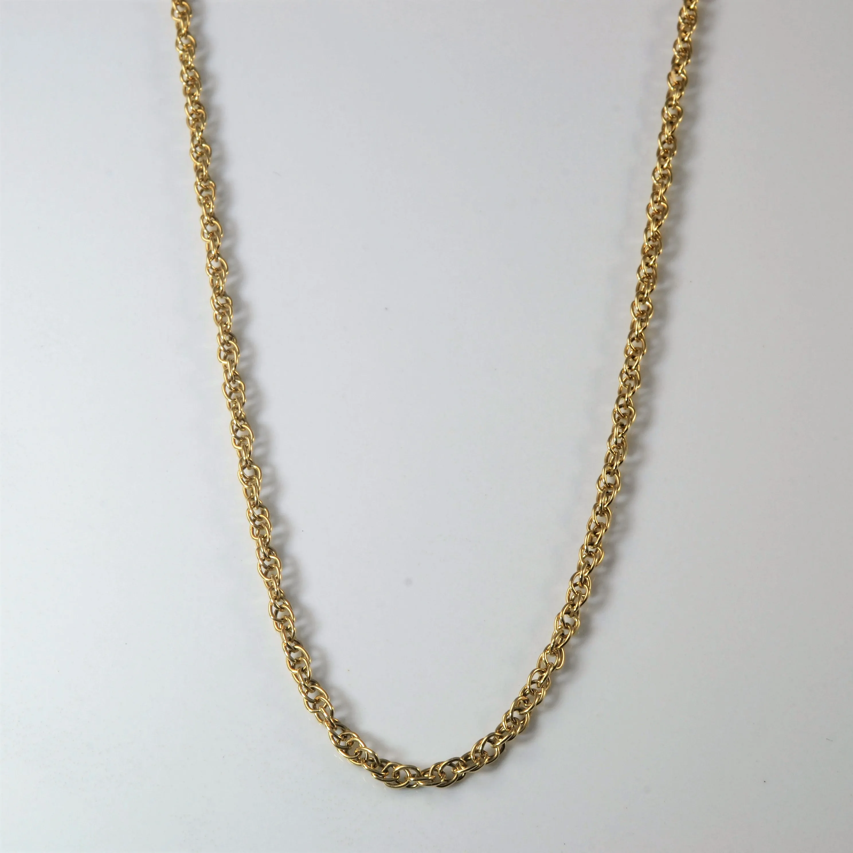 10k Yellow Gold Prince of Wales Chain | 17" | Bright Accent Glam fit