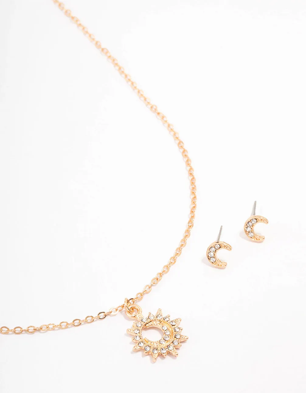 Gold Moon Celestial Jewellery Set Party Vibe Evening Style