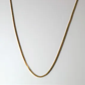 10k Yellow Gold Box Chain | 22" | Rich Texture