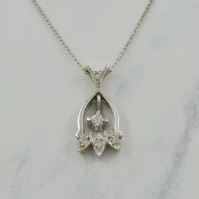 Exclusive Style Floating Diamond Pendant Necklace | 0.07ctw | 16.5" |