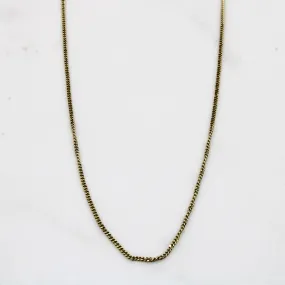 14k Yellow Gold Curb Chain | 15" | Wedding Look