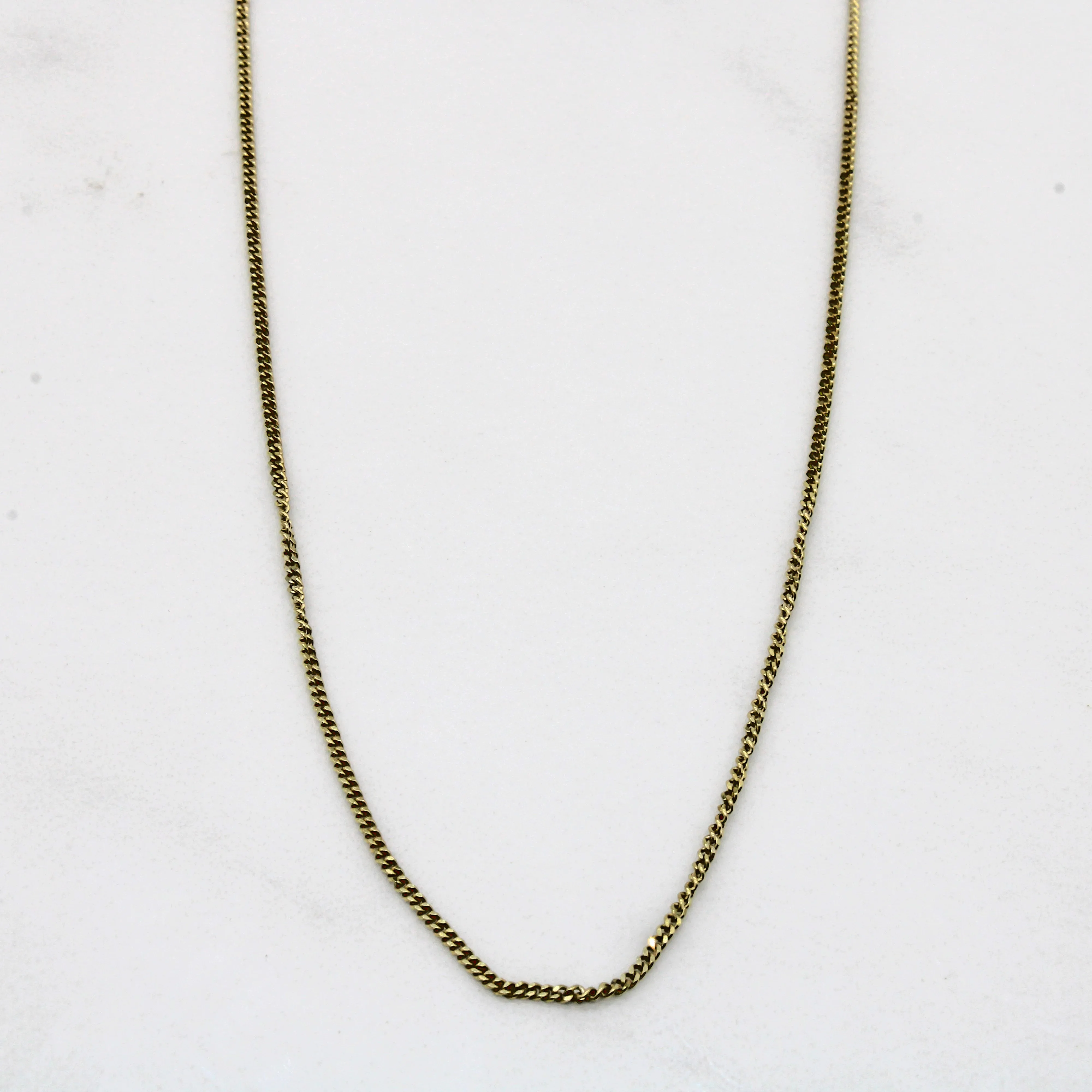 14k Yellow Gold Curb Chain | 15" | Wedding Look