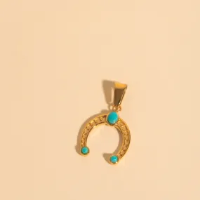Turquoise Horseshoe Necklace Charm Celebration Gift Vacation Piece