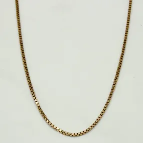 10k Yellow Gold Box Link Chain | 16" | Style Upgrade