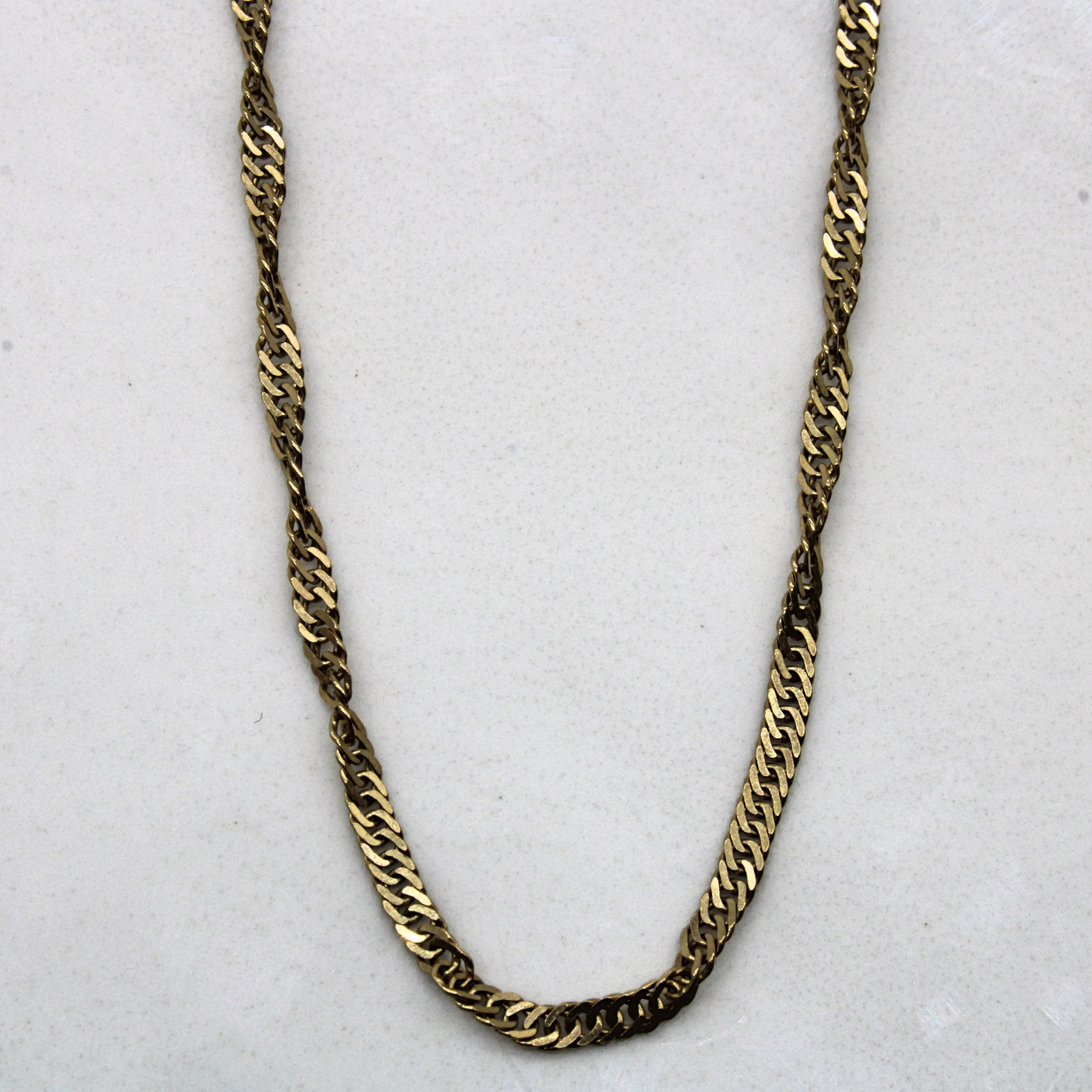 Power Look Elegant Fit 10k Yellow Gold Singapore Chain | 20" |