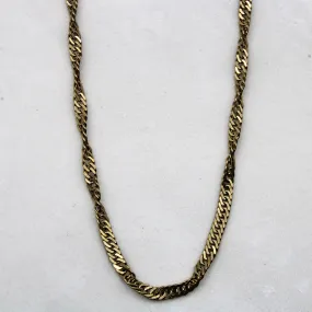 Power Look Elegant Fit 10k Yellow Gold Singapore Chain | 20" |