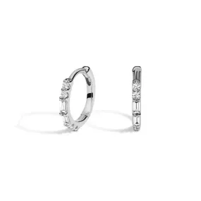Distinct Detail Eternal Radiance Hoop Lab Grown Diamond Earrings