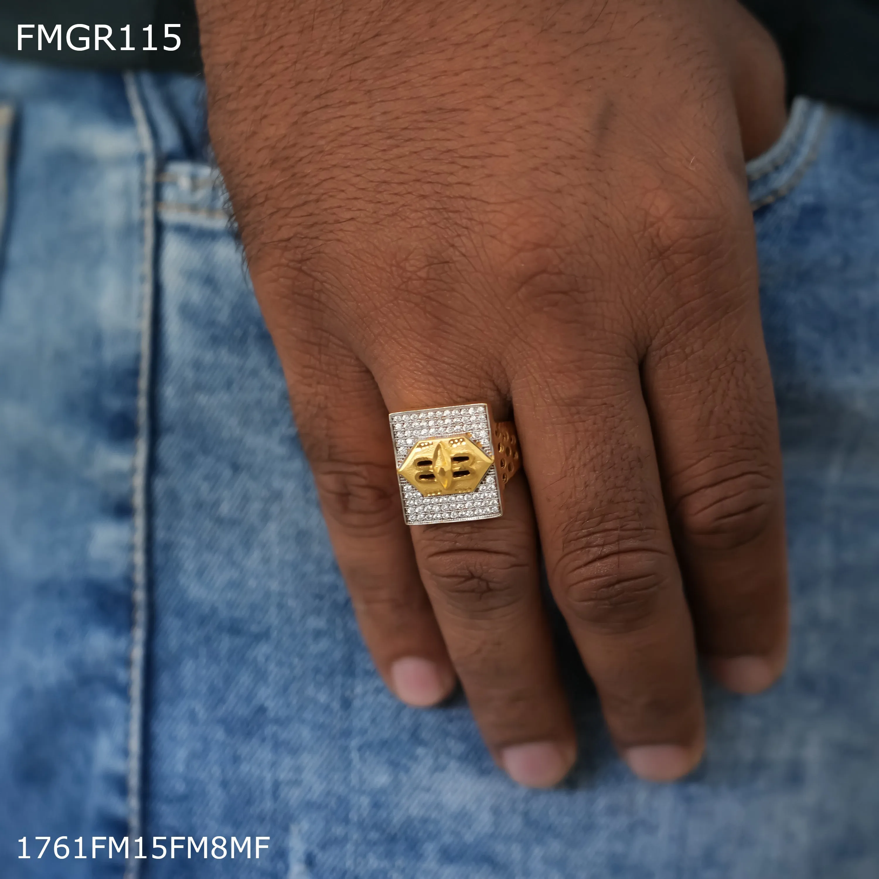 Summer Style Freeme 1gm Third eye with gold plated for men - FMRI115