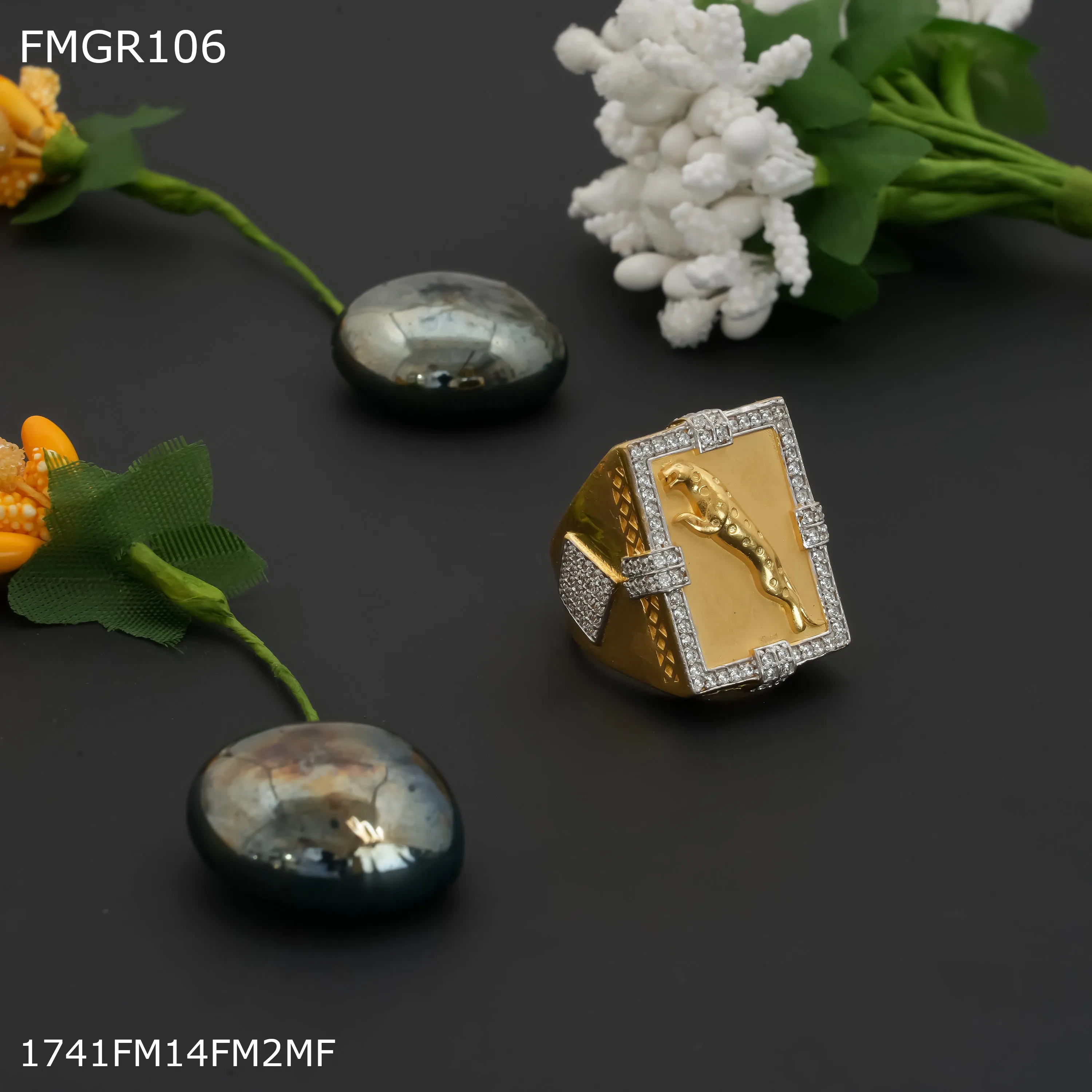Freeme Jaguar ad Gold ring design for men - FMRI106 Meaningful Symbol