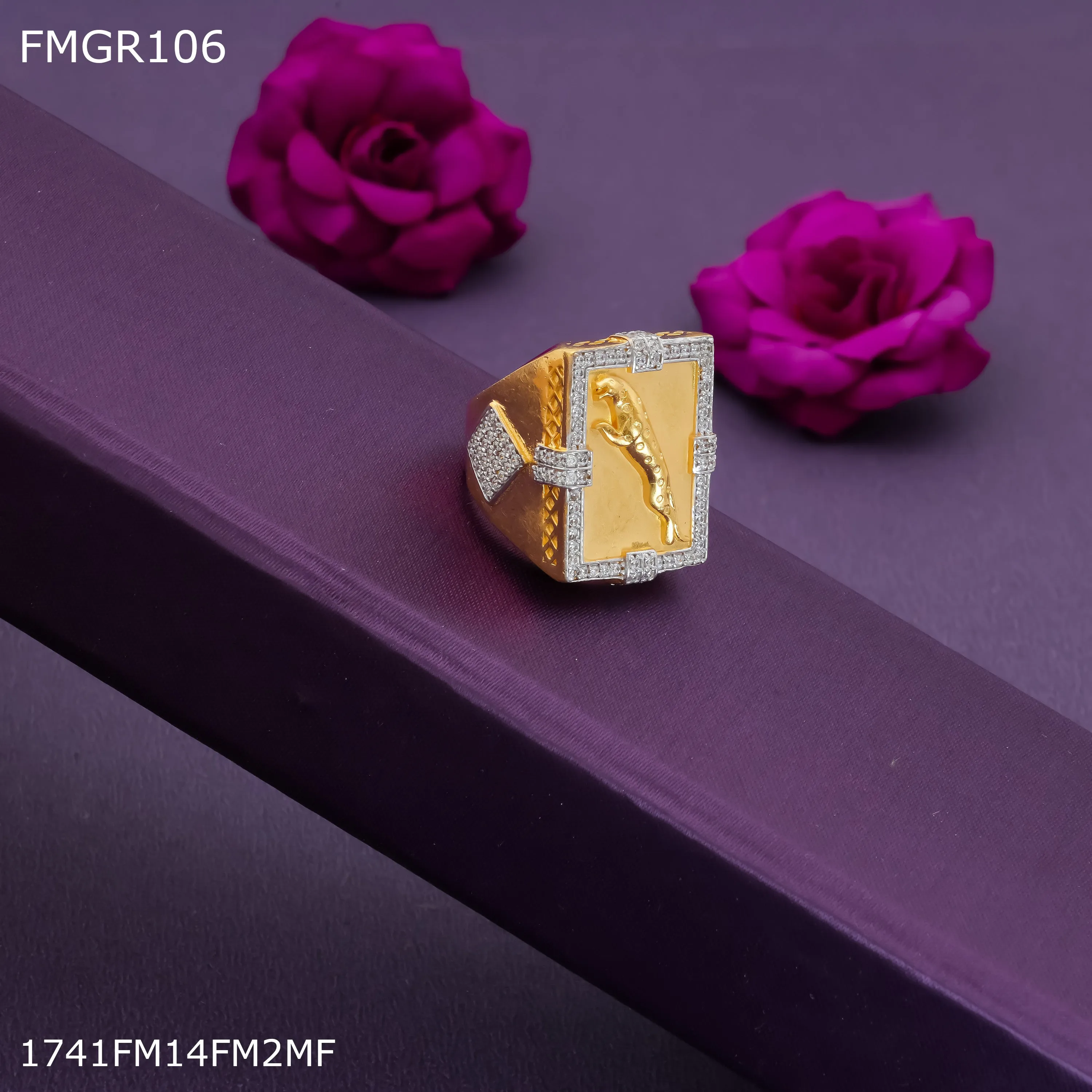 Fantastic Product Future Use Freeme Jaguar ad Gold ring design for men - FMRI106