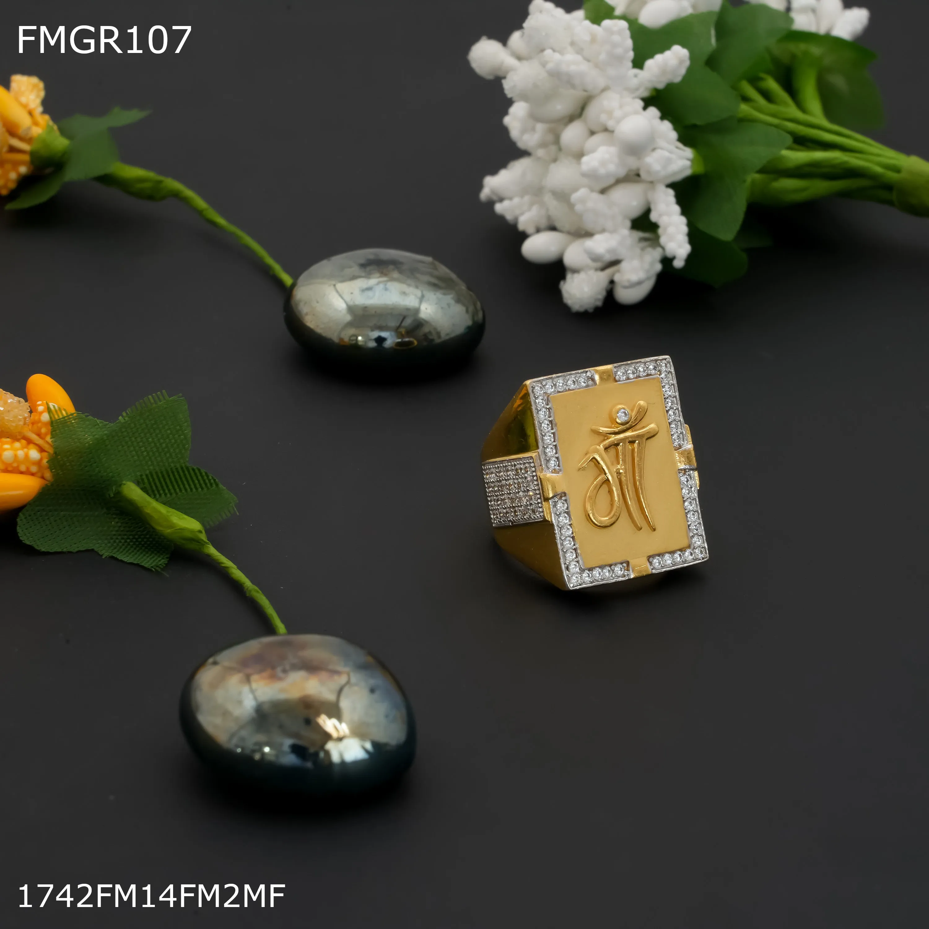 Freeme Maa ad Gold ring design for men - FMRI107 Shining Accent