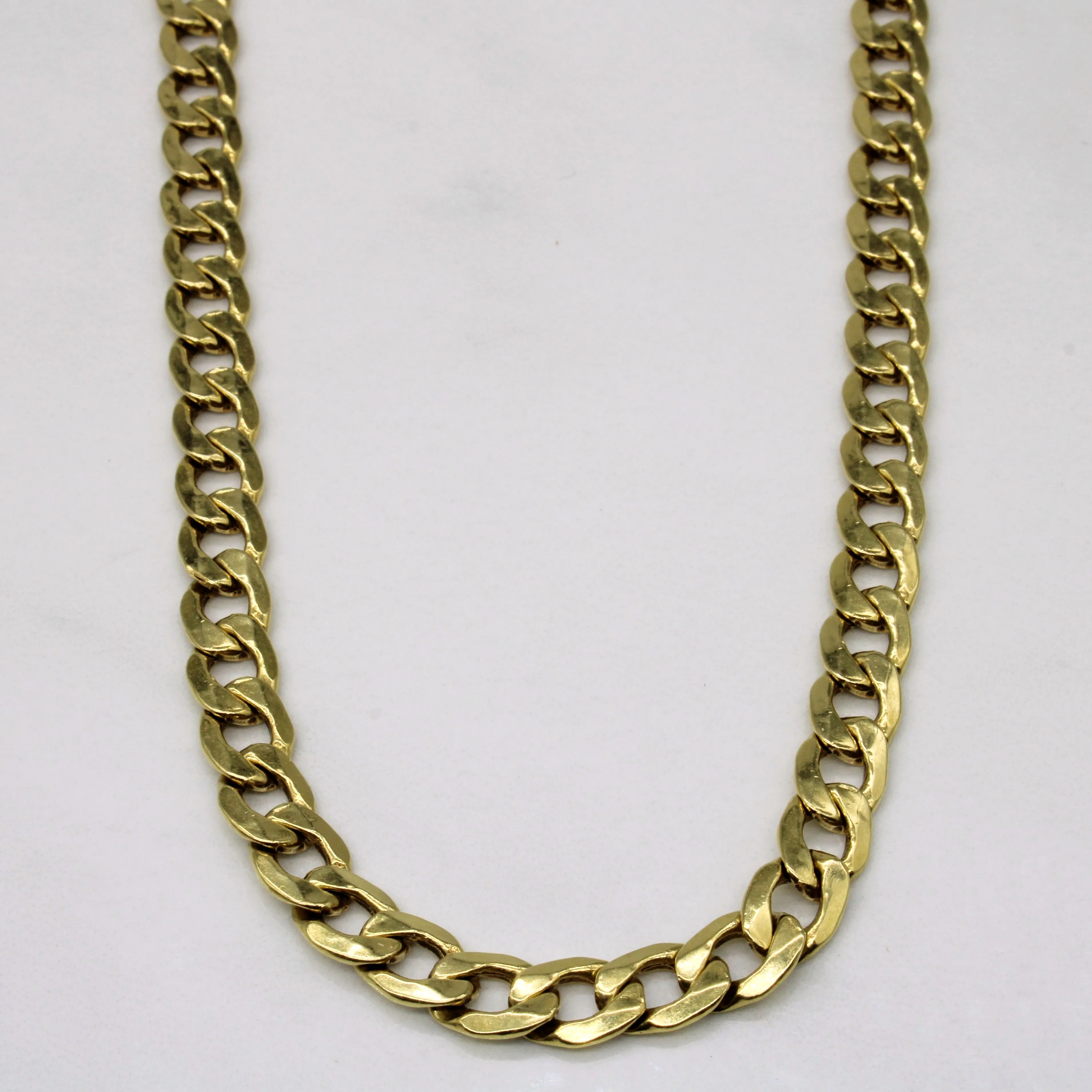 18k Yellow Gold Curb Link Chain | 20" | Classic Vibe