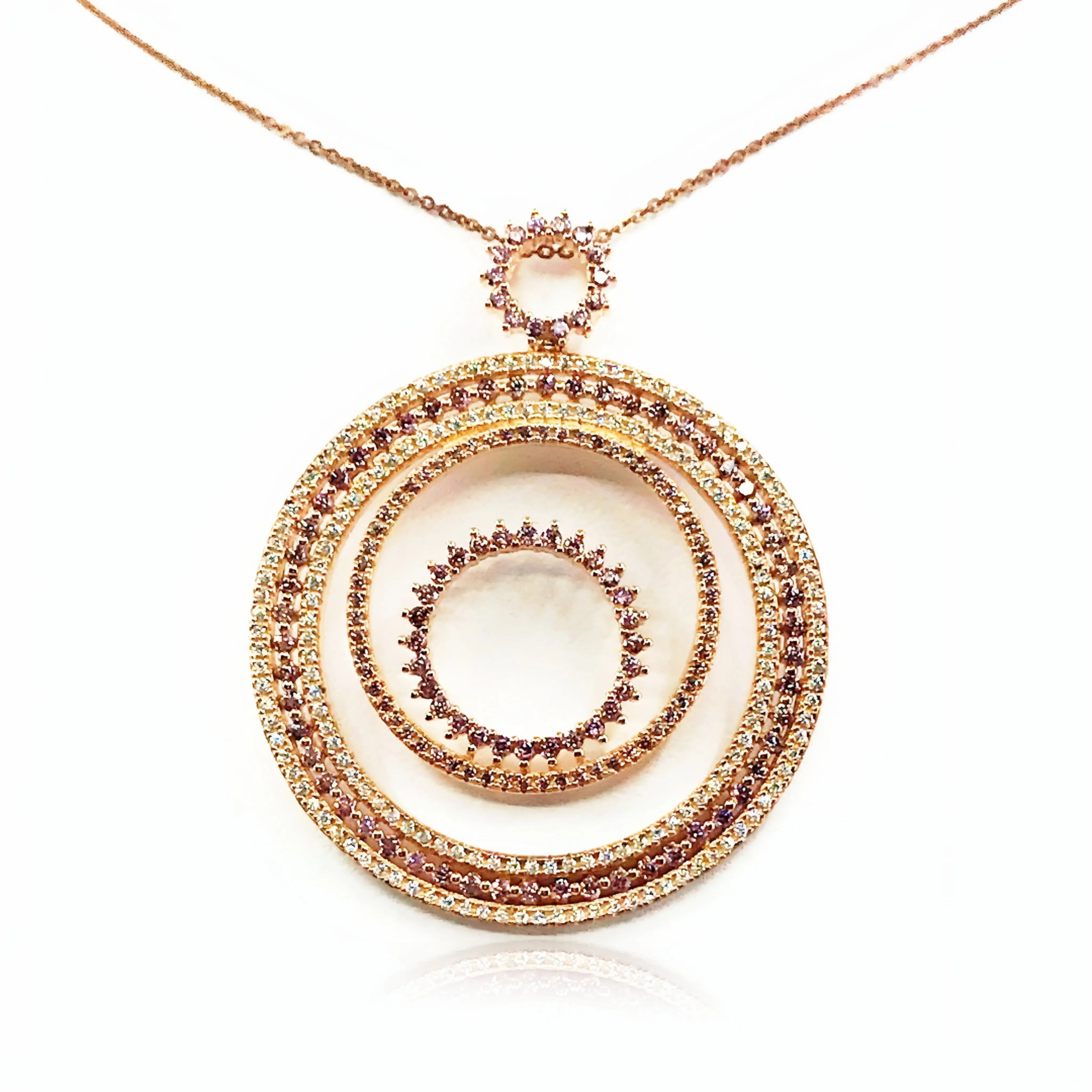 Sterling Silver Circle Pendant Necklace Confident Woman