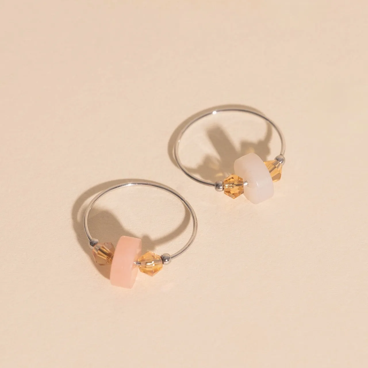 Blush Trio Huggie Hoop Charms Graceful Product