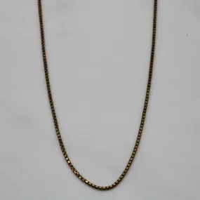 10k Yellow Gold Box Chain | 16" | Everyday Sparkle