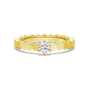 Geometric Lab Grown Diamond Promise Ring Graceful Balance Romantic Present
