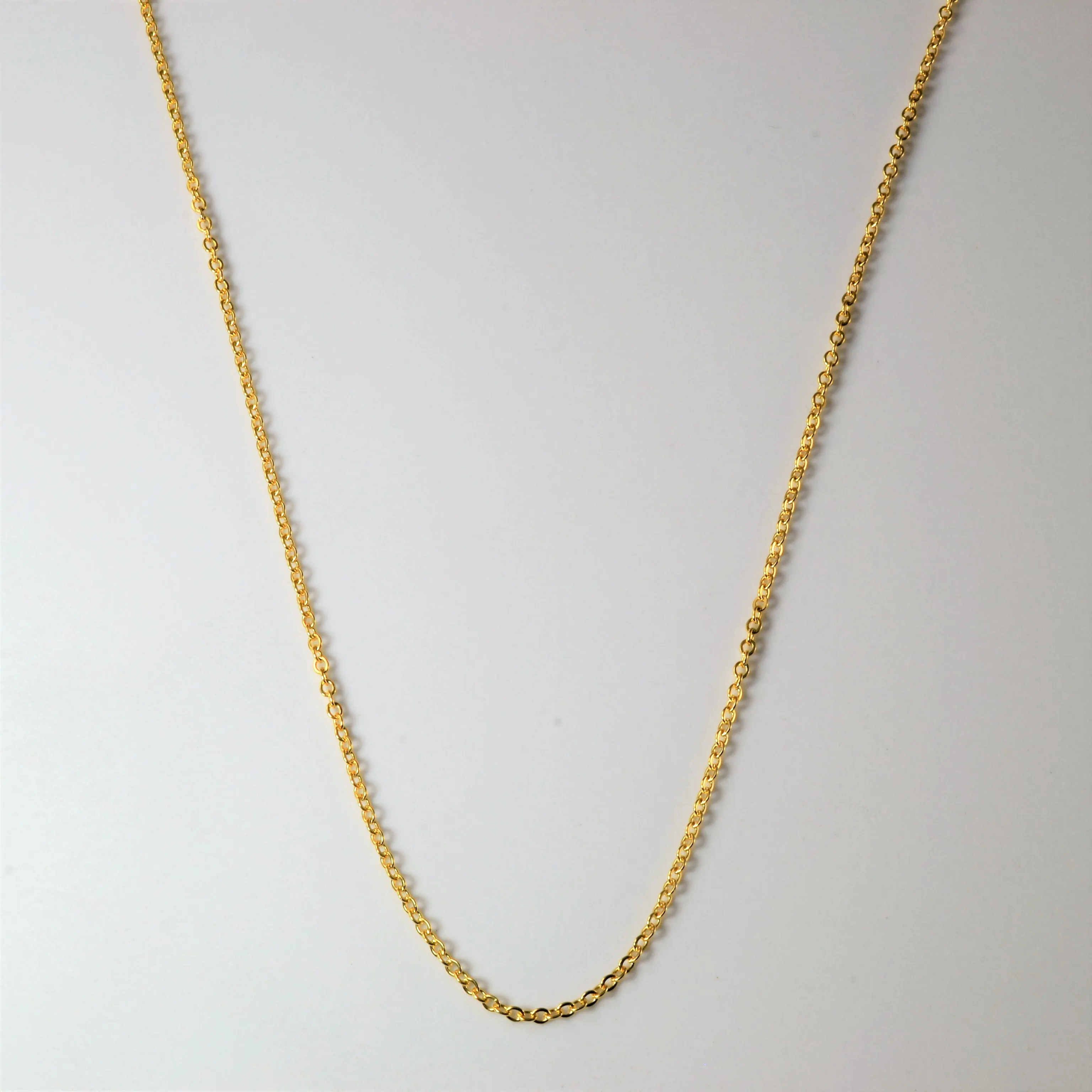 Flawless Accent 10k Yellow Gold Rolo Link Chain | 16"|
