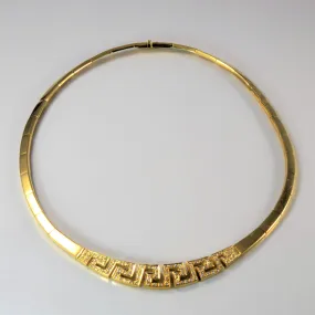 Geometric Diamond Collar 18k Gold Necklace | 0.95ctw | 17" | Daywear Fit Handcrafted Beauty