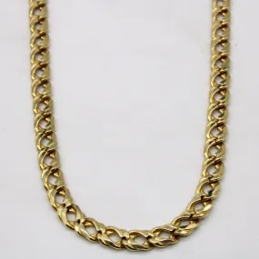 14k Yellow Gold Curb Link Chain | 20" | Modern Accent Shiny Touch