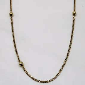 10k Yellow Gold Ball Link Chain | 16" | Precious Glow Lustrous Feature