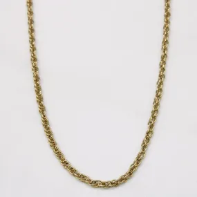 Comfort Fit Fashion Glow 10k Yellow Gold Chain | 24" |