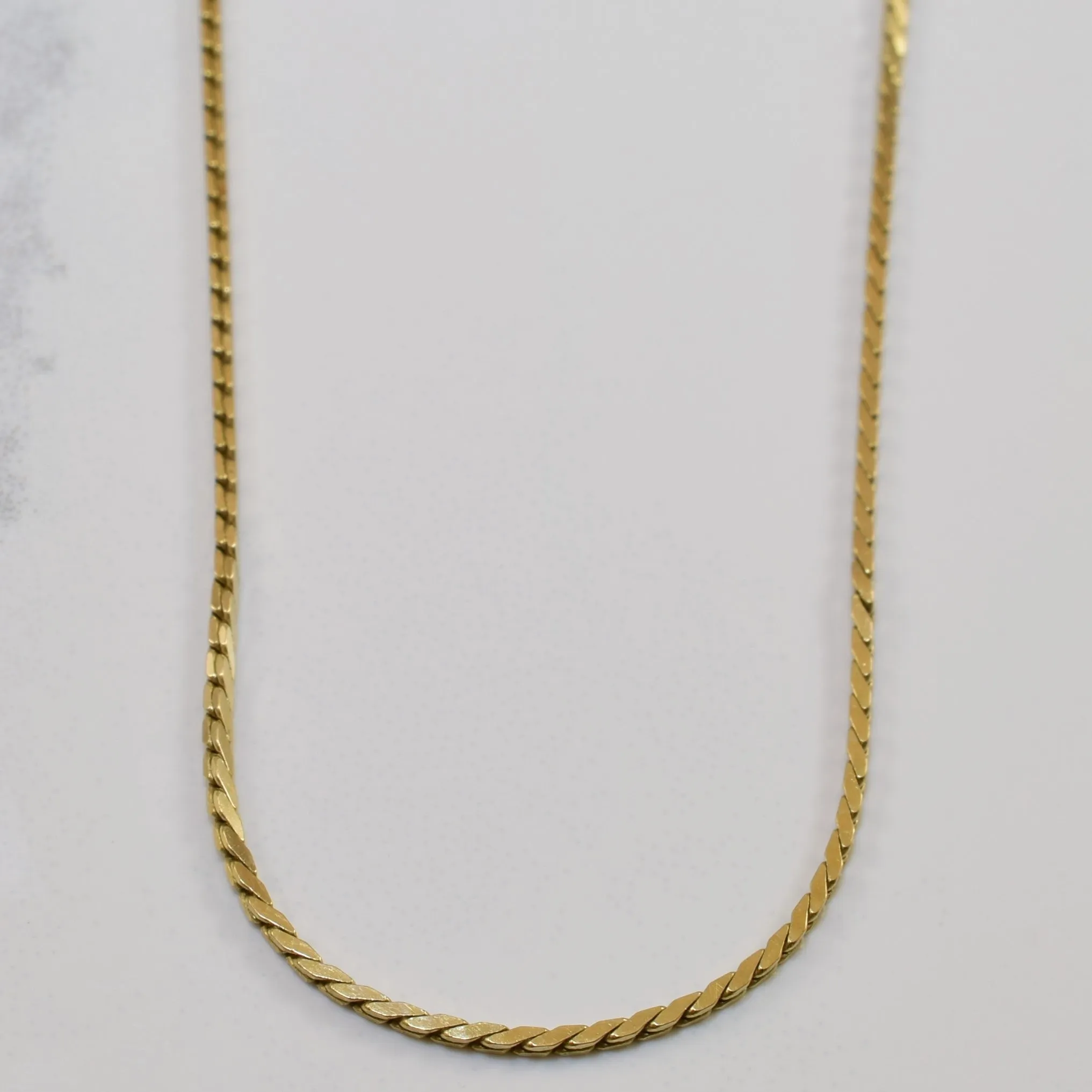10k Yellow Gold Serpentine Chain | 18" | Comfort Edge Allure Factor