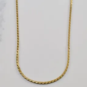 10k Yellow Gold Serpentine Chain | 18" | Comfort Edge Allure Factor