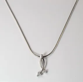 Opulent Touch Twisted Diamond Necklace | 0.10ctw | 18" |