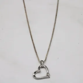 Diamond Heart Pendant Necklace | 0.01ct | 18" | Timeless Craftwork