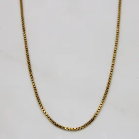 Everyday Chic 18k Yellow Gold Box Link Chain | 23" |