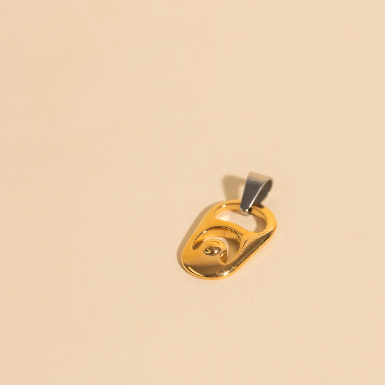 Soda Tab Necklace Charm Spring Detail