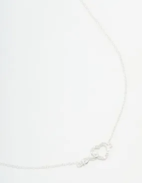 Fashion Week Sterling Silver Infinity & Heart Link Necklace