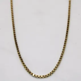 Color Pop Glow Detail 10k Yellow Gold Box Link Chain | 22" |