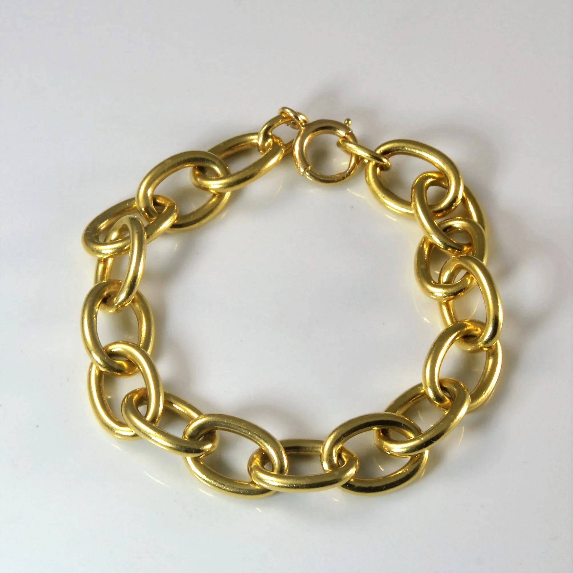 Pure Detail 18k Yellow Gold Rolo Chain Bracelet | 7" |