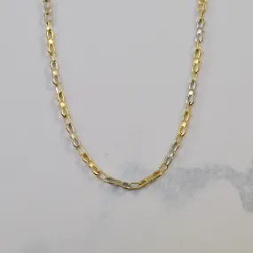 Everyday Spark Refined Craft 10k Two Tone Fancy Link Chain | 19" |