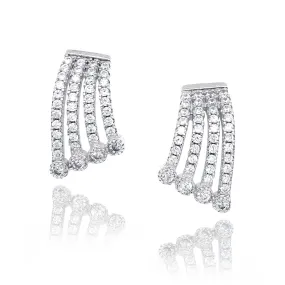 Sterling Silver MicroPave Stud Earrings Adorable Item Premium Option