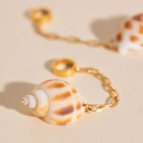 Mini Seashell Dangle Huggie Hoop Charms Decorative Feature