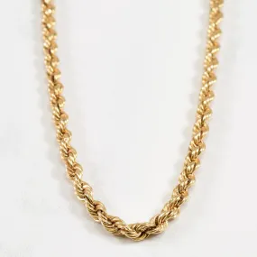 Personal Touch Radiant Texture 10k Yellow Gold Rope Chain | 19.50" |