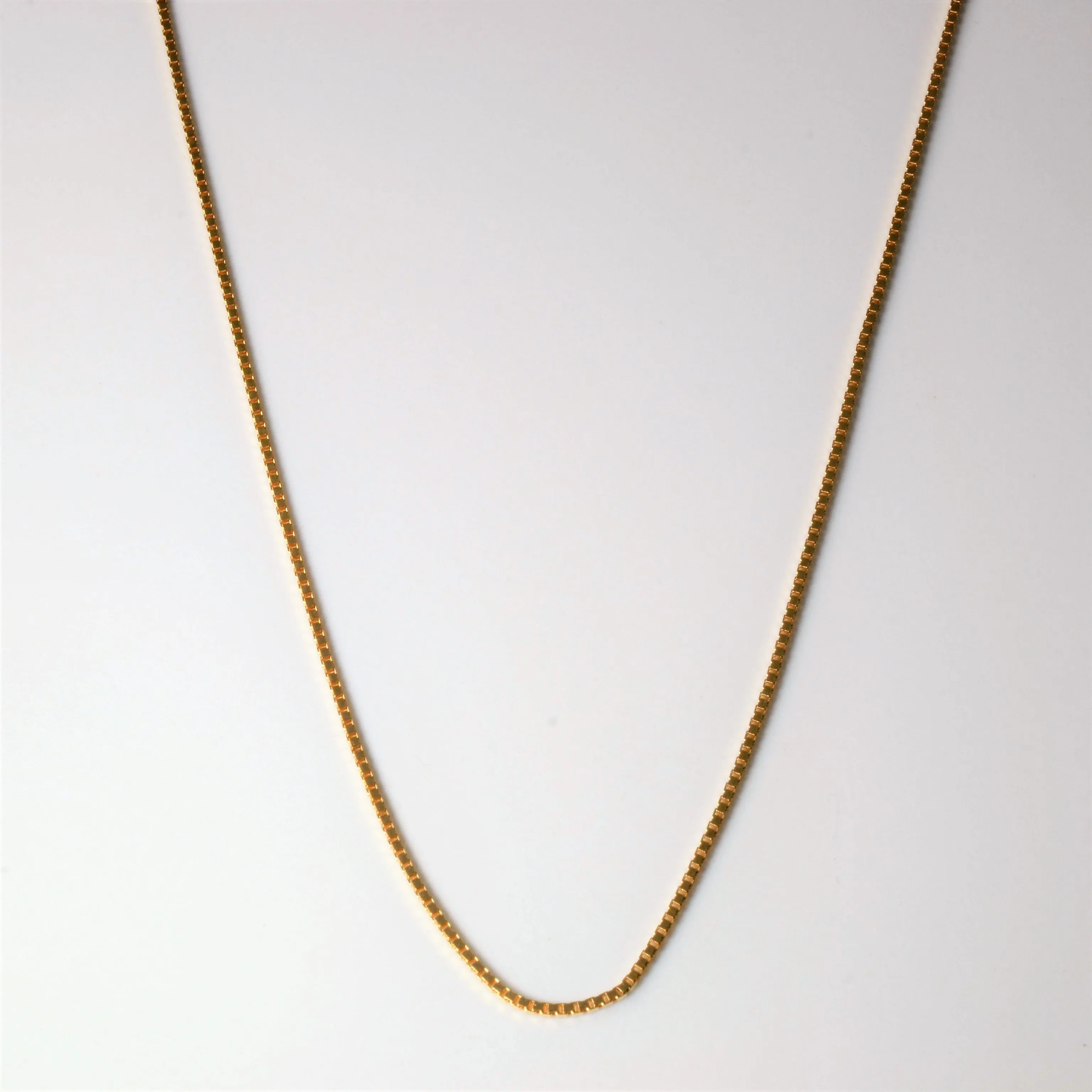 10k Yellow Gold Box Chain | 16"| Charming Shine