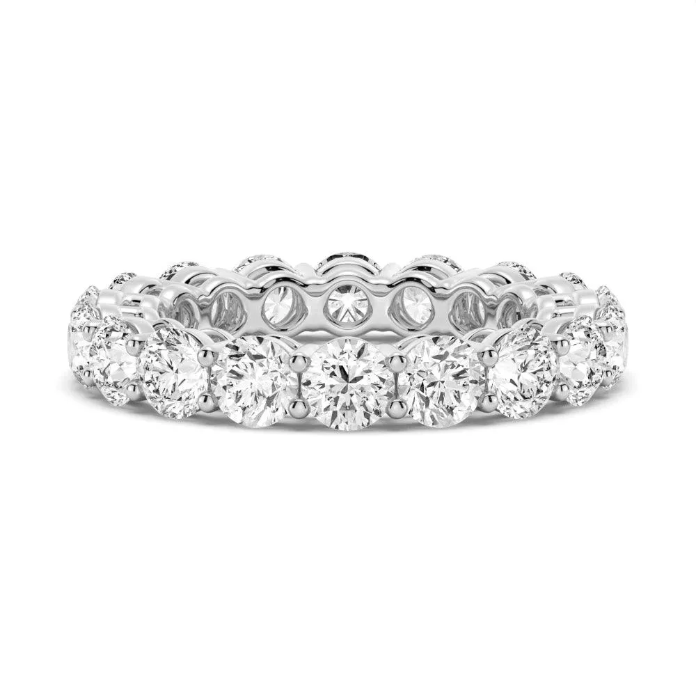 5.4 CT. Shared Prong Round Moissanite Eternity Band Premium Look