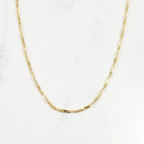 Flawless Touch 10k Yellow Gold Twisted Serpentine Chain | 24" |