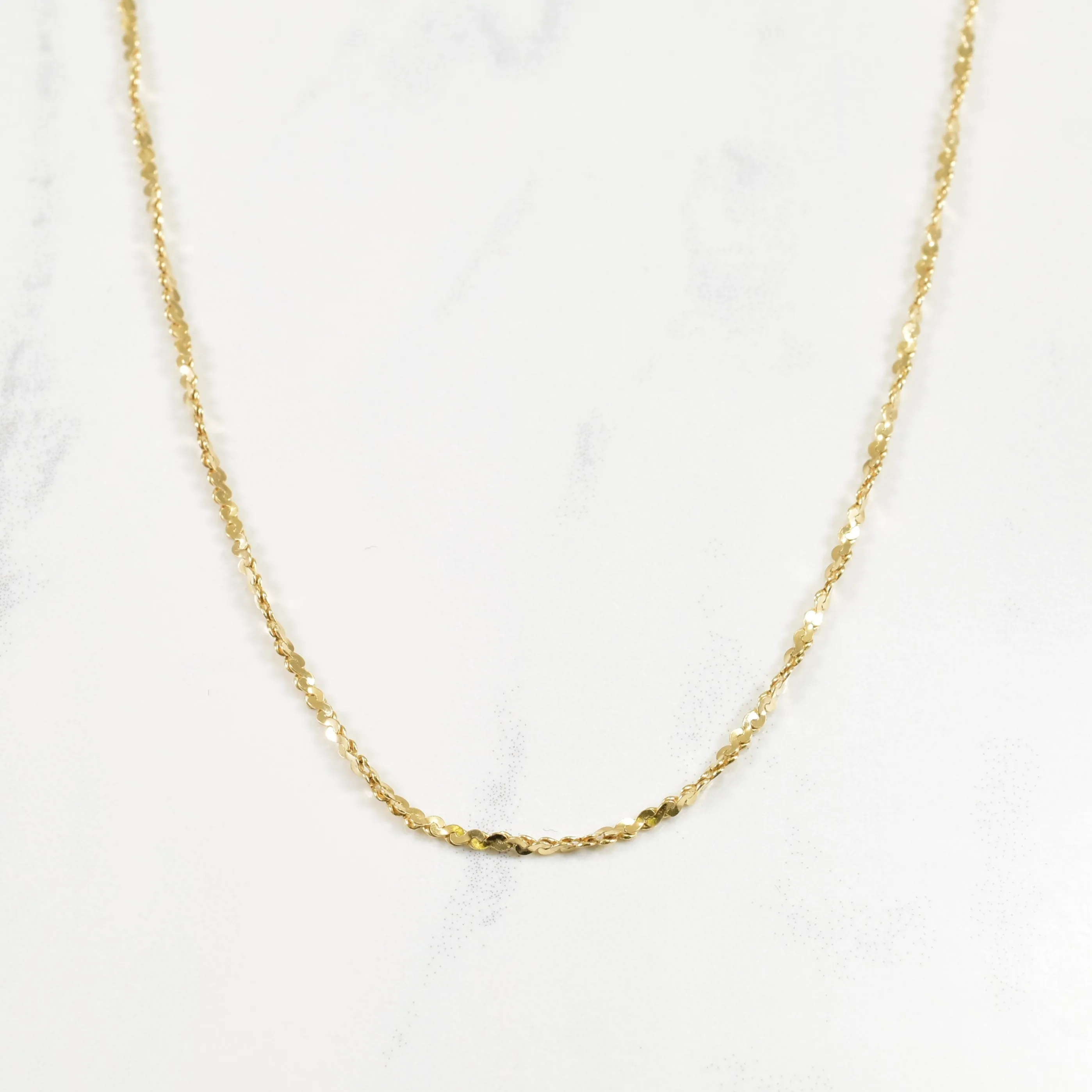 Flawless Touch 10k Yellow Gold Twisted Serpentine Chain | 24" |