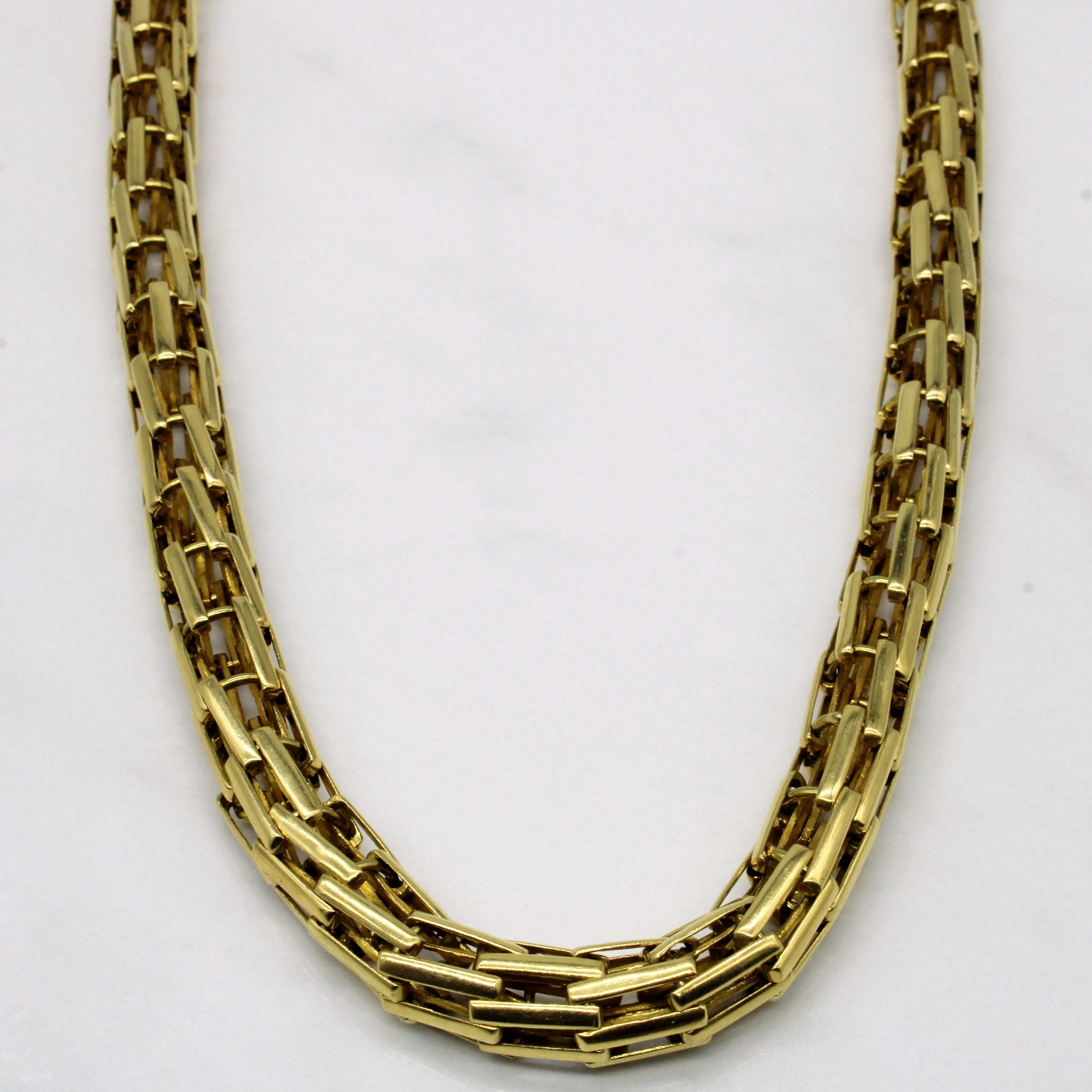 Yellow Gold Birdcage Chain Necklace | 18" | Flawless Glam Exclusive Charm