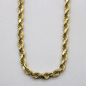 Urban Pop Sophisticated Jewelry Pieces 10k Yellow Gold Rope Chain | 24" |