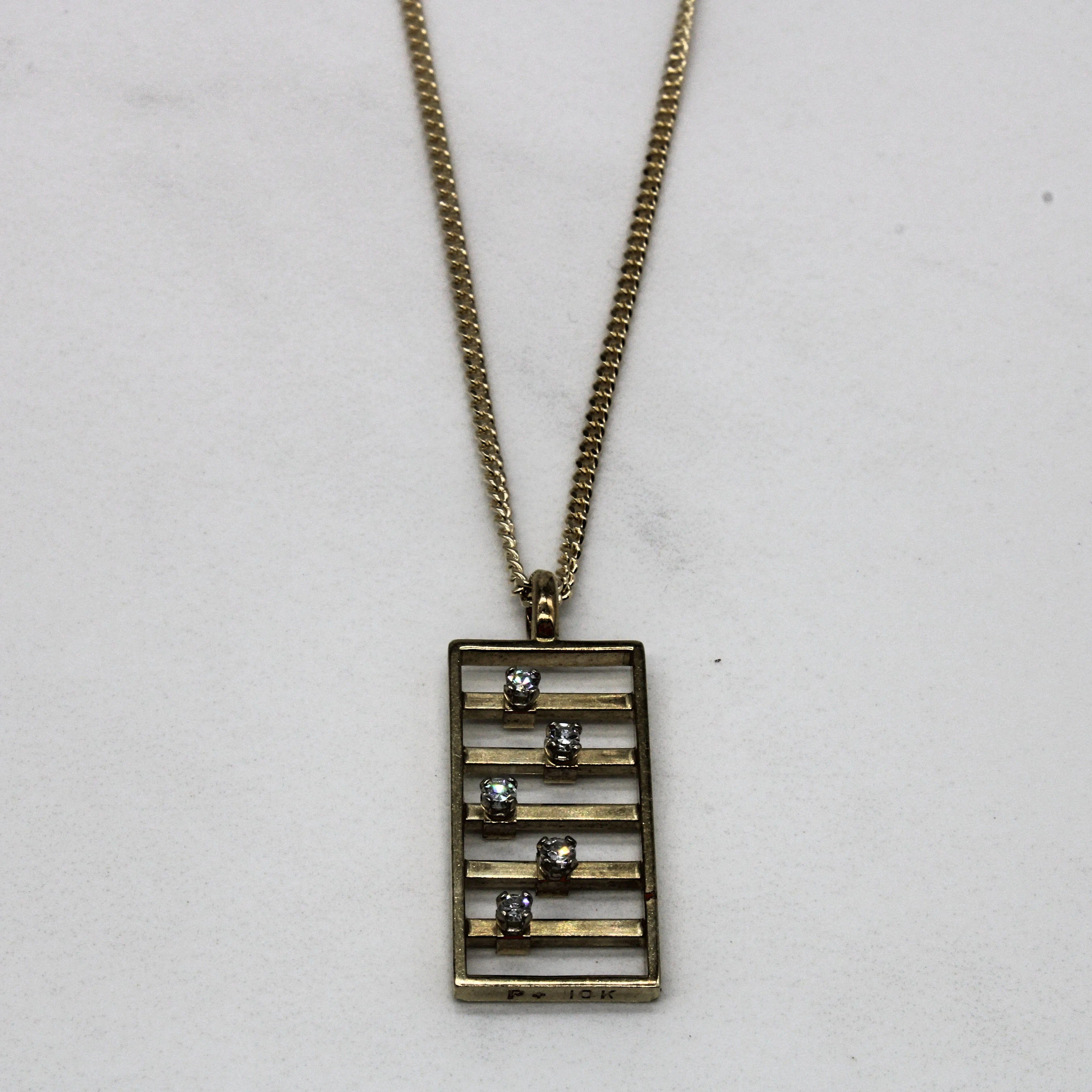 Sliding Diamond Bar Pendant Necklace | 0.15ctw | 22" | Fall Vibes Sleek Glow