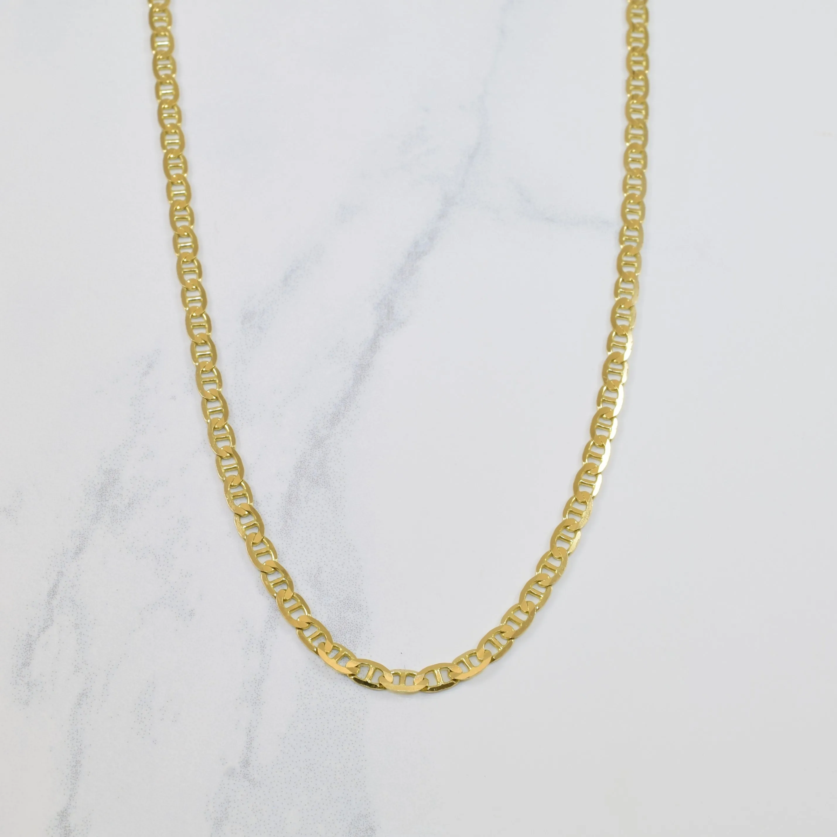 Date Look 14k Yellow Gold Anchor Chain | 22" |